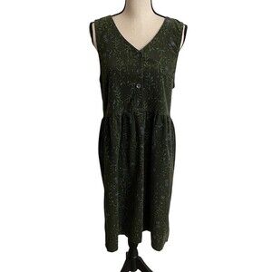 Vtg Bobbie Brooks Corduroy Babydoll Jumper Dress Sz L Cottagecore Soft Grunge